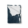 thumbnail image 2 of Navy Blue Soft Flannel Fleece Throw Blanket, Ocean Aqua Navy Themed School of Fish Swimming in a Circle Print, Cozy Plush for Indoor and Outdoor Use, 70" x 90", Navy Blue and White, by Ambesonne, 2 of 6