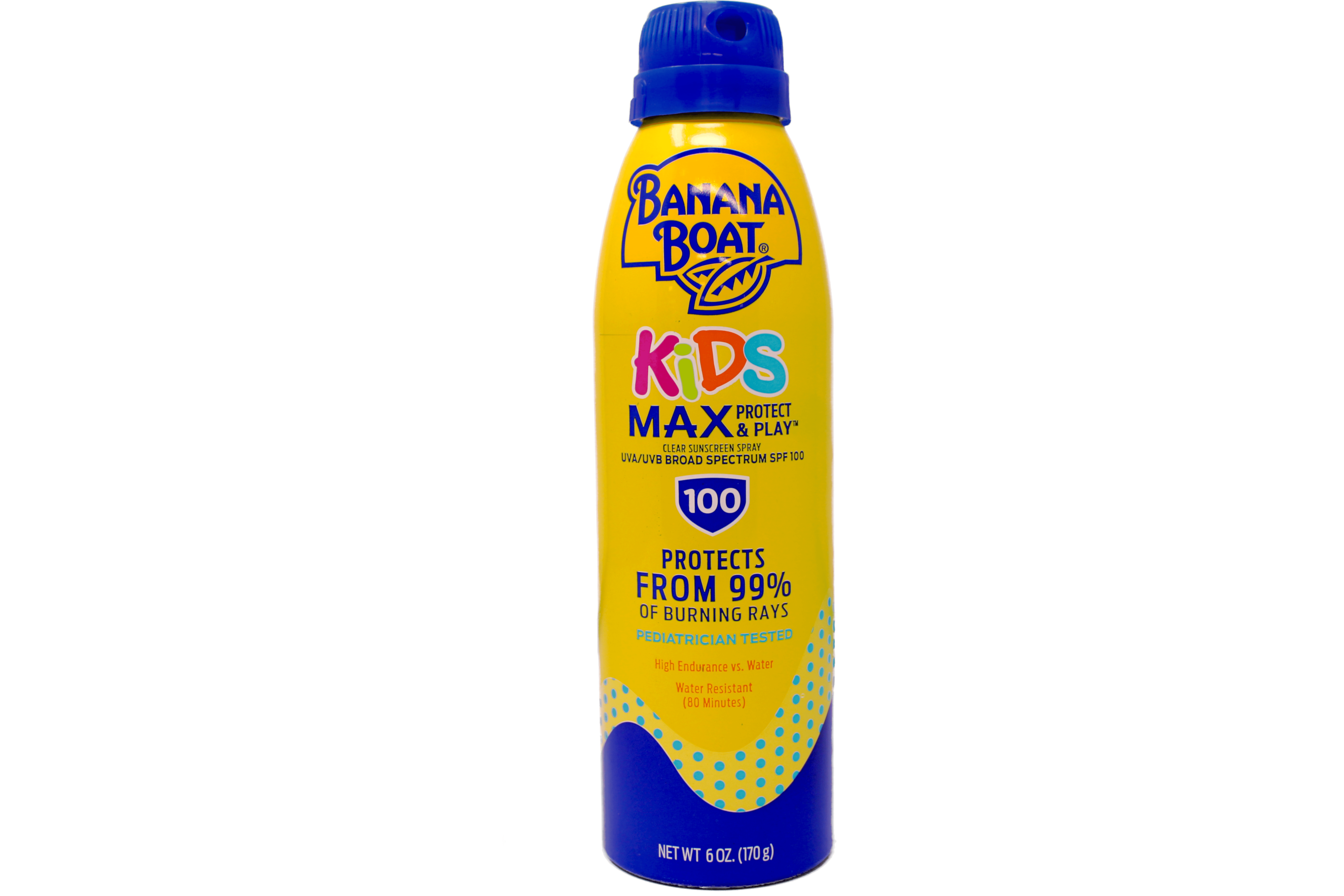 Banana Boat Kids Max Protect & Play Continuous Spray Sunscreen SPF 100 6 oz (Pack of 4)