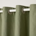 thumbnail image 3 of TOWN & COUNTRY BASICS Bertram Solid Linen Texture Indoor Curtains, Room Darkening with Energy Efficient Lining, Grommet Top, 2-Pack Set, Sage Green, 50"x96", 3 of 9