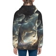 thumbnail image 6 of Pofeuu Space White Horse Print Teenage Zipper Hoodie Sweatshirts Hooded Casual Jackets With Pocket For Boys Girls-Medium, 6 of 6