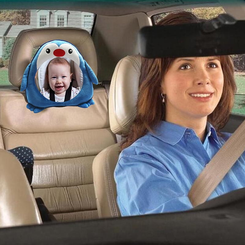 Adjustable Rear Baby Child Back Seat Car Safety Mirror Headrest Wide Angle View 