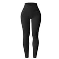 thumbnail image 4 of Combinaison Grande Taille pour Femmes, Taille Haute Côtelée, Yoga, Exercice, Confort Décontracté, Pantalon Extensible, 4 of 4