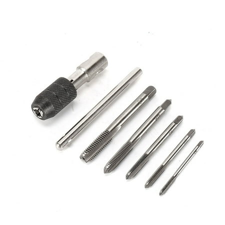 

6pcs M3-M8 Tap Drill Set T Handle Ratchet Tap Wrench Machinist Tool With Screw