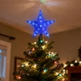thumbnail image 5 of BinKFF Christmas Tree Topper Star 8.7" LED Lighted Star Tree Top, Glitter Golden Treetop Decorations with 20 Warm White Lights, Battery Powered Decor for Home Holiday Xmas Party Indoor, 5 of 8