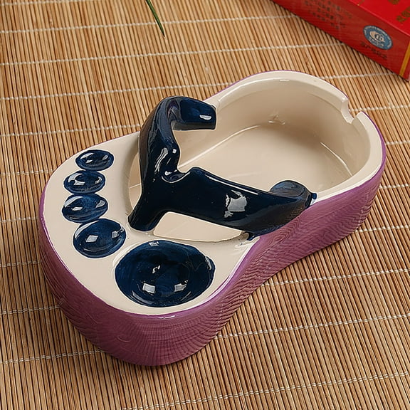 Uioepy End Of Line Sale Cute Ceramic Sauce Bowl, Mini Fries Plate, Flip-Flops Shaped Snack Bowl, Blue Cute Ceramic Bowl Mini French Fries Plate Flip Flops Bowl Creative Plate Fun Fruit Plate Fruit Tra