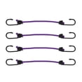 thumbnail image 1 of Cuerdas Elásticas Únicas con Ganchos para Motocicletas, Remolques, Camiones, Carga, Cuerdas Elásticas Ajustables con Hebilla de Metal Púrpura 4pcs 30cm, 1 of 7
