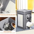 thumbnail image 3 of Cama para Gato 3 Niveles, Casa Condominio Almohadilla Rascadora con 2 Cojines Extraíbles, Cubo Plegable Escondite Plataforma Cueva para Gato Torre Casa para Gatito Interior Antideslizante, 3 of 7