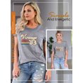 thumbnail image 5 of QAFOPEH Women Vintage'83 Print Tee Shirt Short Sleeve Crewneck Graphic Top, 5 of 7