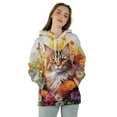 thumbnail image 4 of Welcome Spring Summer Maine Coon Portrait Flower Blue Sky All Over Print 3D Hoodie Unisex Merch Hoodies Cat Lover Kitten Owner Gifts - 12001, 4 of 6