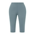thumbnail image 3 of Femmes Capri Robe Pantalon Taille Moyenne Pantalon Manchette Extensible, 3 of 9