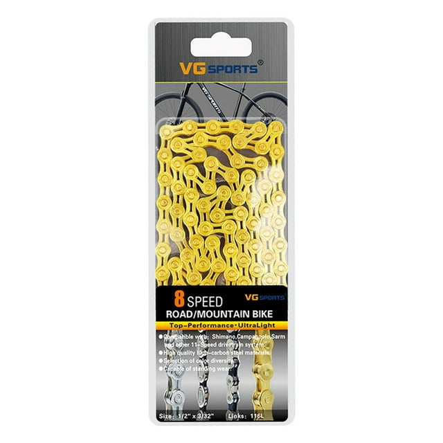 S SERENABLE 8/9/10/ Bike Chain Mountain Road Hollow Cycling Components Parts 8 Speed Golden