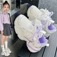 thumbnail image 2 of Kilaqueen Kids Girls Toddler Shoes Lace Up Velcro Pearl Chain Bowknot Running Shoes Non-Slip Thick Breathable Sneakers, 2 of 9