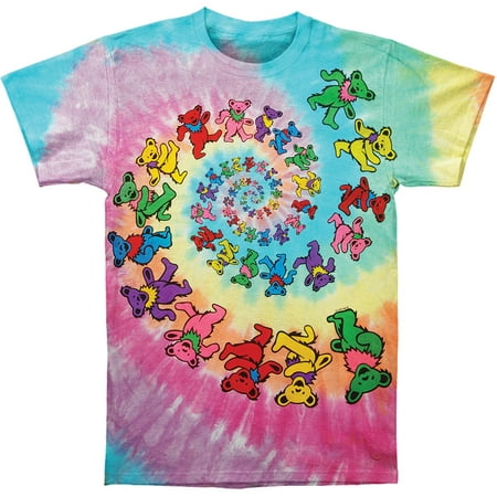 Grateful Dead Men's  Spiral Bears Tie Dye T-shirt Multi