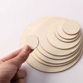 thumbnail image 3 of Troncos redondos cuadrados de madera, piezas de madera, artesanías de madera, bricolaje, productos de madera en blanco geométricos, decoración creativa navideña, 3 of 4