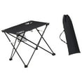 thumbnail image 1 of Mesa plegable para acampar con portavasos y bolsa de transporte, mesa de playa, mesa de pícnic al aire libre para ocio, fiesta, jardinería y viajes Negro, 1 of 8