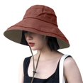 thumbnail image 2 of Wide Brim Sun Hats for Women Summer Uv Protection Beach Hat Fishing Hiking Travel Hat with Chin Strap, 2 of 6