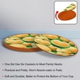 thumbnail image 4 of Cantaloupe 6Pcs Round Microfiber Leather Car Coasters, 11x11 cm/4.3x4.3 in, Cup Holder Coasters for Car, Drink Absorbent Car Coasters, Slip Car Coaster Set, 4 of 6