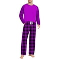 thumbnail image 2 of Ashirexll Mens Pajamas Set, Two Piece Sets, Long Sleeve Sleepwear Set Soft Solid Color Sleepwear and Home Loungewear, 2 of 7