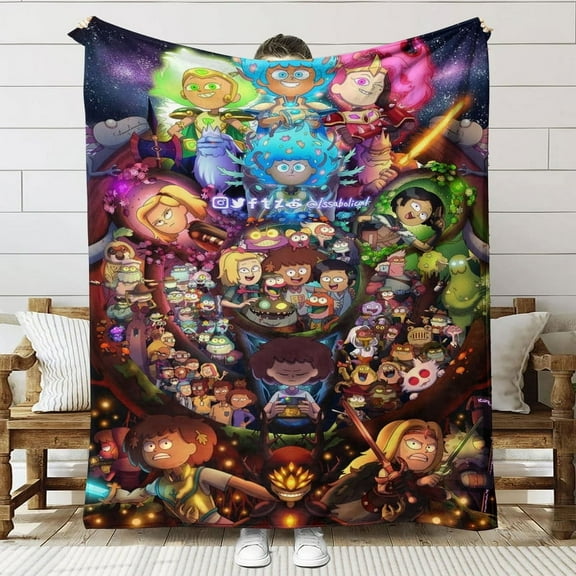 Amphibia Throw Blanket Gifts for Fans Lover Girls Boys Women Present Hoodie Him Bed 60"x80"