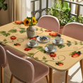 thumbnail image 3 of Ladybugs Eucalyptus Table Cloths for 5 Foot Rectangle Tables, Spring Botanical Leaves Yellow Patio Waterproof Elastic Fitted Tablecloths, Washable Rectangular Table Cover for Camping, 3 of 8