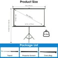 thumbnail image 3 of VISULAPEX 80 inch Projector Screen 16:9 4K HD Foldable Portable Projector Movies Screens for Home Theater Outdoor Indoor, 3 of 9