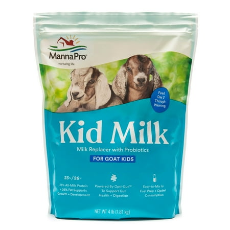 Manna Pro Kid Milk Replacer with Probiotics for Goat Kids, 4 lbs