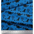 thumbnail image 3 of Soimoi Poly Georgette Fabric Dot,Tree & Dinosaur Jungle Print Fabric by the Yard 52 Inch Wide, 3 of 3