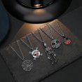 thumbnail image 3 of Collar con forma de calavera y esqueleto de calabaza de metal con personalidad para hombres y mujeres, collar con cabeza de calabaza y murciélago de calavera fantasma de Halloween, joyería para fiesta, 3 of 5