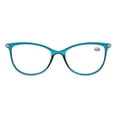 thumbnail image 2 of 3 Pairs of Cat Eye Blue Reading Glasses 2.00, Lightweight Presbyopic Glasses, Spring Hinge HD Metal Readers +2.00 for Men and Women, 2 of 4