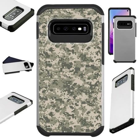 Compatible Samsung Galaxy S10 S 10 5G (2019) Case Hybrid TPU Fusion Phone Cover (Digital Camo