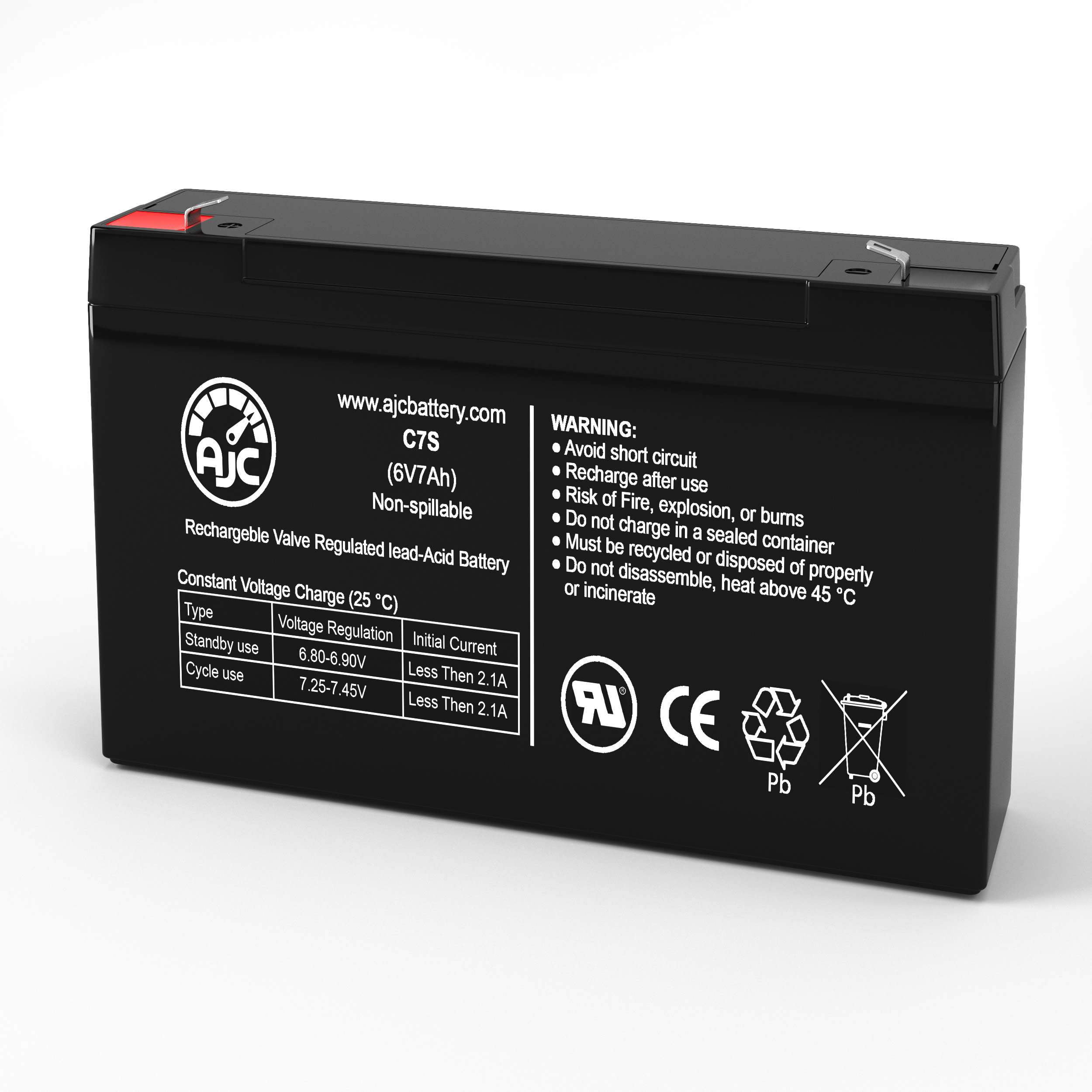 This is an AJC Brand Replacement MGE Pulsar ES3 6V 7Ah UPS Battery