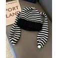 thumbnail image 6 of Crochet Hat Striped Long Ears Knitted Hats for Women Autumn Winter Cute Warm Ear Protection Casual Beanies Caps, 6 of 7