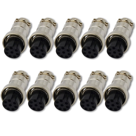 10 PCS 8 Pin Ham & CB Radio MIC Microphone Connector Female Plug Solder Type