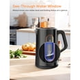thumbnail image 5 of Hervidor eléctrico Offacy con interior de vidrio de doble pared, 1,5 L, 1200 W, 5 of 5