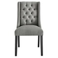 thumbnail image 6 of Side Dining Chair, Light Grey Gray, Fabric, Kitchen Cafe Bistro Hospitality Restaurant, Modern Contemporary HB32934, 6 of 8