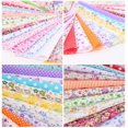 thumbnail image 2 of 50 Pieces 9.8"x 9.8" (25cm x 25cm) Cotton Floral Printed Sewing Supplies Fabric for Quilting Patchwork, DIY Craft, Scrapbooking Cloth, 2 of 5