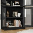 thumbnail image 7 of Arched Bookshelf with Doors & Drawers - Farmhouse Display Cabinet, 71.4" Tall Wood Storage Shelf, 29.92"W x 15.83"D, 7 of 7