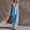 #0203-Light Blue, variant on Womens Cotton Linen 2 Piece Outfits Summer Casual V Neck Sleeveless Tops Wide Leg Long Pants Casual Set with Pockets