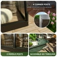thumbnail image 3 of Jocisland 8x8x7.5 ft Outdoor Aluminum Polycarbonate Walk in Greenhouse with Ventilation and Rain Gutter, Double Doors with Hook for Outdoors (Black), 3 of 9