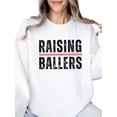 thumbnail image 2 of Raising Ballers Baseball Mom Sweatshirt Softball Mom Sweater for Women White Sweatshirt Adult Large, 2 of 6