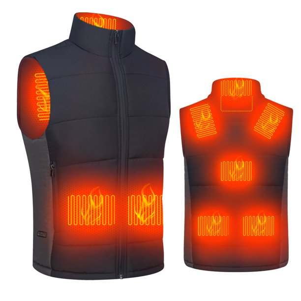 Chaleco térmico de cuello alto pequeño a juego con colores para proteger la columna cervical, informal, para hombres y mujeres, con chaleco eléctrico de invierno