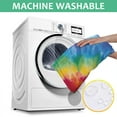 thumbnail image 6 of Colorful Rainbow Tie Dye Spiral Pattern Square Tablecloth,Waterproof Square Table Cover,Wipeable Spillproof Washable Table Cover for Home Kitchen Party Decor 52"x52"(132x132cm), 6 of 6