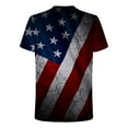 thumbnail image 4 of qucoqpe Mens American Flag T-Shirt Patriotic Vintage Shirts 4th of July Short Sleeve Hipster Tee Shirt, 4 of 5
