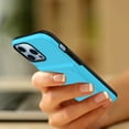 thumbnail image 5 of iPhone 13 Pro Card Holder Wallet Case,Dteck Shockproof Rubber Hybrid PC with Hidden Mirror Dual Layer Cover Lightweight Protective Back Phone Case for Apple iPhone 13 Pro 6.1-inch,Skyblue, 5 of 5