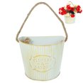 thumbnail image 1 of Metal Hanging Flower Pot Farmhouse Balcony Planter Flower Bucket Holder Vintage Dried Flower Container, 1 of 7