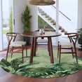 thumbnail image 3 of Round Rug 6Ft Washable Non-Slip, Palm Leaves Tropical Circle Area Rugs for Living Room Bedroom, Green Botanical Summer Green Ombre Indoor Floor Mats Carpet Runner for Home Decor Aesthetic, 3 of 8