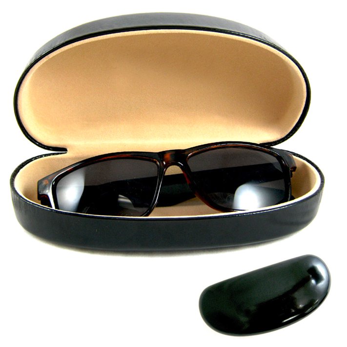 Hard Shell Sunglasses Case Classic Extra Large Eyeglasses Protective Case Black
