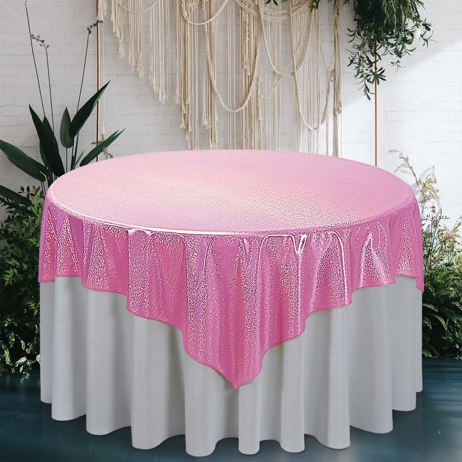 SANCUA Pack of 2 Sequin Tablecloth for Parties 60x84 Inch Sparkle