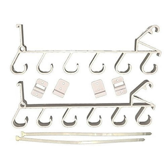 Storage Rack for Garage Doors with Hooks for Fishing Rods, Kayak Paddles and More