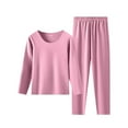 thumbnail image 2 of Women's Plus Size Thermal Underwear Sets with Casual Solid Pullover Round Neck and High Elasticity, 2 of 3